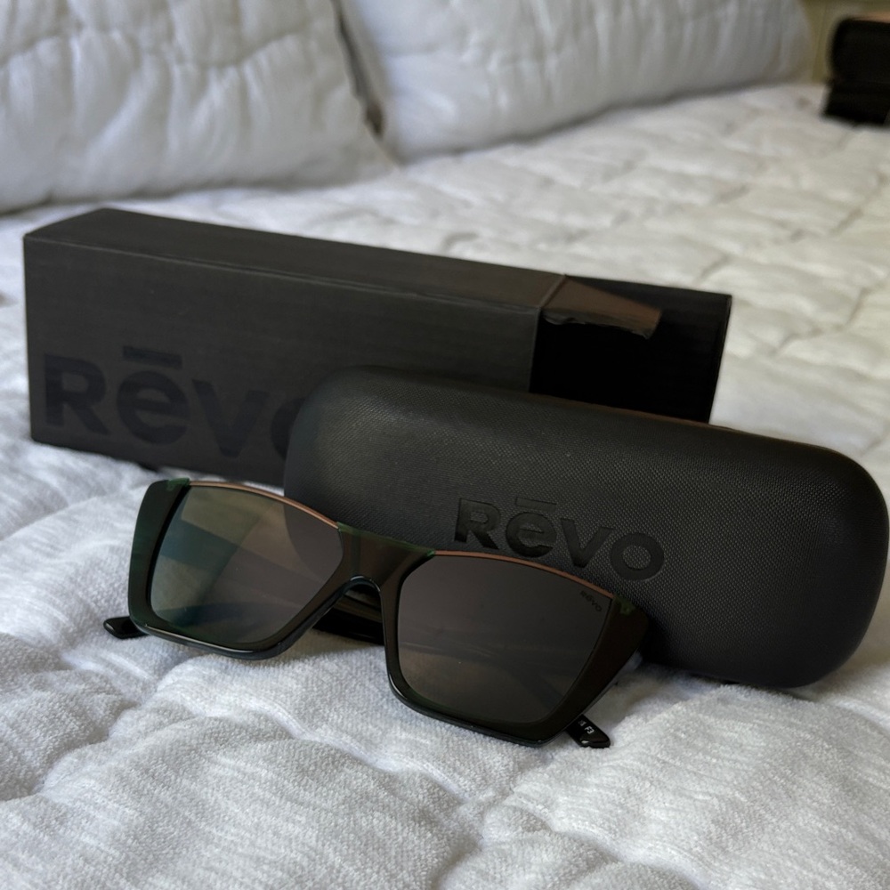 Revo Sunglasses in Dark Green and Black